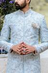 Buy Anushree Reddy Blue Embroidered Sherwani Set Online at Aza Fashions Buy_Anushree Reddy_Blue Embroidered Sherwani Set _Online_at_Aza_Fashions