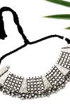 Shop_Sangeeta Boochra_Silver Plated Ghungroo Embellished Choker _at_Aza_Fashions