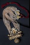 Sangeeta Boochra_Gold Plated Handcrafted Pendant Necklace _Online_at_Aza_Fashions
