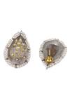 Shop_Sangeeta Boochra X Payal Singhal_Silver Plated Crystals, Stones Tahira Handcrafted Earrings _Online_at_Aza_Fashions