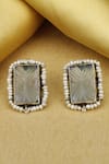 Buy_Sangeeta Boochra X Payal Singhal_Silver Plated Stones, Pearls Pakiza Handcrafted Earrings _at_Aza_Fashions