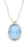 Buy_Sangeeta Boochra X Payal Singhal_Silver Plated Quartz Stone Noor Pendant Necklace _Online_at_Aza_Fashions