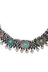 Buy_Sangeeta Boochra X Payal Singhal_Silver Plated Kundan Sofia Handcrafted Choker _Online_at_Aza_Fashions