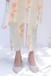 Shivani Bhargava_Beige Cotton Block Print Striped Pants_Online_at_Aza_Fashions