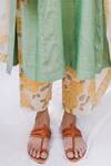 Shivani Bhargava_Green Handwoven Chanderi Kurta Set_Online_at_Aza_Fashions