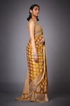 Buy_RI.Ritu Kumar_Yellow Satin Embroidered Saree With Unstitched Blouse _Online_at_Aza_Fashions