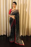 Buy_RI.Ritu Kumar_Beige Viscose Georgette Printed Embroidered Saree_Online_at_Aza_Fashions