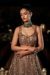 Buy_Seema Gujral_Beige Dupatta Embellished Lehenga Set_Online_at_Aza_Fashions