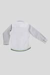 Shop_Partykles_Grey Cotton Satin Shirt For Boys_at_Aza_Fashions