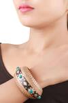 Shop_Sangeeta Boochra_Silver Plated Stone Kada_at_Aza_Fashions