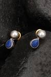 Buy_Sangeeta Boochra_Silver Plated Stones Handcrafted Studs _Online_at_Aza_Fashions