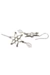 Sangeeta Boochra_Silver Plated Stones Floral Drop Danglers _Online_at_Aza_Fashions