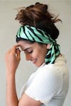 Buy_Hair Drama CO_Green Zebra Print Bandana_at_Aza_Fashions