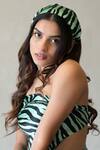 Hair Drama CO_Green Zebra Print Bandana_Online_at_Aza_Fashions
