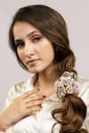 Buy_Hair Drama CO_Multi Color Embellished Luxury Stone Scrunchies Set Of 5_Online_at_Aza_Fashions