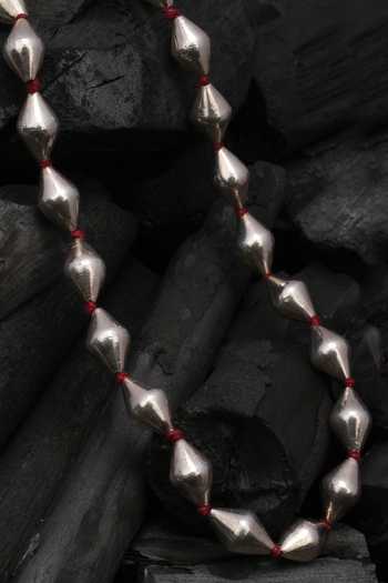 Sangeeta Boochra_Silver Plated Handcrafted Bead Necklace _Online_at_Aza_Fashions