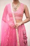 Buy_Simar Dugal_Pink Printed Lehenga Set _Online_at_Aza_Fashions