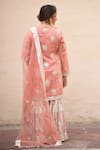 Shop_Simar Dugal_Orange Embroidered Kurta Set _at_Aza_Fashions