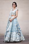 Buy_Simar Dugal_Blue Embroidered Lehenga Set _at_Aza_Fashions