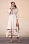 Shop_Simar Dugal_White Embroidered Kurta Set  _at_Aza_Fashions