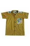 Miko Lolo_Yellow Sunshine Shirt For Boys_Online_at_Aza_Fashions