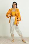 Buy_Twenty Nine_White Modal Satin Dhoti Pant _at_Aza_Fashions