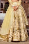 Supria Munjal_White Raw Silk And Pure Organza Embroidery Cord & Sequin Halter Bridal Lehenga Set _Online_at_Aza_Fashions