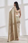 Shop_431-88 by Shweta Kapur_Gold Pre-draped Metallic Saree With Blouse_at_Aza_Fashions