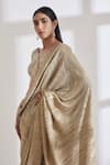 Buy_431-88 by Shweta Kapur_Silver Pre-draped Metallic Saree With Blouse_Online_at_Aza_Fashions