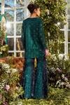 Shop Rococo Green Net Bead Work, Cutdana Work, Sequins Seher Embroidered Tunic And Sharara Set at Aza Fashions Shop_Rococo_Green Net Bead Work, Cutdana Work, Sequins Seher Embroidered Tunic And Sharara Set _at_Aza_Fashions