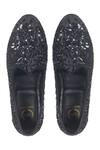 Domani_Black Handcrafted Velvet Sequin Juttis _Online_at_Aza_Fashions