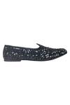 Shop_Domani_Black Handcrafted Velvet Sequin Juttis _Online_at_Aza_Fashions