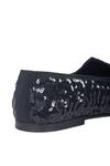 Domani_Black Handcrafted Velvet Sequin Juttis _at_Aza_Fashions