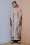 Shop_Urvashi Kaur_White Organic Cotton Kurta _at_Aza_Fashions
