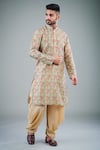 Eleven Brothers_Green Kurta Mulberry  Pant Cotton Printed And Set _Online_at_Aza_Fashions