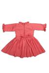 Shop_Champscloset_Pink Polka Dot Print Dress For Girls_at_Aza_Fashions