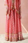 Shop_Surbhi Gupta_Pink Jacket  Blouse Cotton Silk Sharara Printed And Set _Online_at_Aza_Fashions