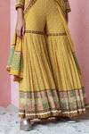 Shop_Surbhi Gupta_Yellow Anarkali Georgette Inner Cotton Silk Sharara Georgette Printed Set _Online_at_Aza_Fashions