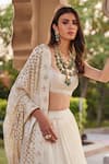 Shop_Sawan Gandhi_White Embroidered Lehenga Set_Online_at_Aza_Fashions