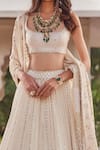 Sawan Gandhi_White Embroidered Lehenga Set_at_Aza_Fashions