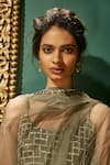Shop_Label Sanya Gulati_Green Viscose Georgette Embroidered Kurta Set_Online_at_Aza_Fashions