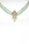 Shop_Osvag India_Polki Embellished Pendant Necklace_at_Aza_Fashions