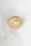 Buy_Osvag India_Polki Embellished Ring_at_Aza_Fashions