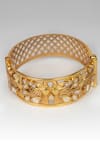 Buy_Osvag India_Gold Plated Diamonds, Crystals Bird Motif Embellished Bangle _Online_at_Aza_Fashions