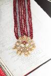Buy_Osvag India_Gold Plated Polki Embellished Layered Necklace _Online_at_Aza_Fashions