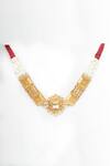 Shop_Osvag India_Gold Plated Geometric Motif Embellished Choker _at_Aza_Fashions