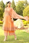 Shop_Surbhi Gupta_Peach Georgette Round Embroidered Anarkali And Palazzo Set  _at_Aza_Fashions