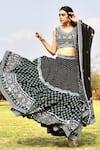 Buy_Surbhi Gupta_Black Georgette V Neck Embroidered Lehenga Set _at_Aza_Fashions