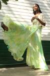 Surbhi Gupta_Green Georgette Tie-dye Pant Set  _Online_at_Aza_Fashions