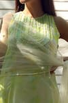 Surbhi Gupta_Green Georgette Tie-dye Kurta Sharara Set_at_Aza_Fashions